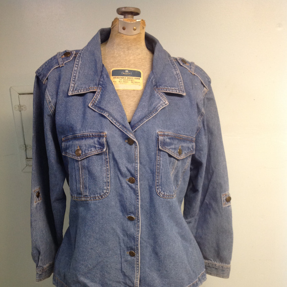 Vintage Blue Jean Jacket by Forelli Size 18-20 - Picture 1 of 3
